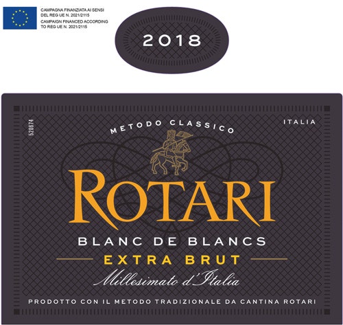 Rotari 2018 Metodo Classico Blanc de Blancs Extra Brut Sparkling (Trento)